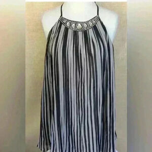 Victoria’s Secret NWOT striped jeweled bedazzled nightgown sz small